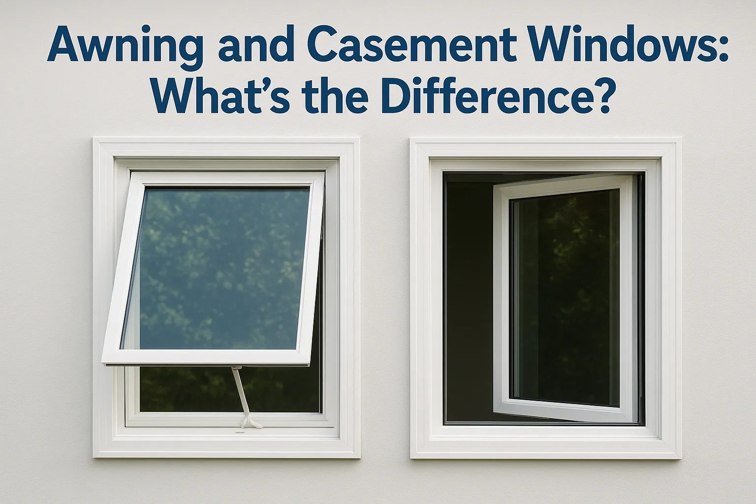 awning and casement windows