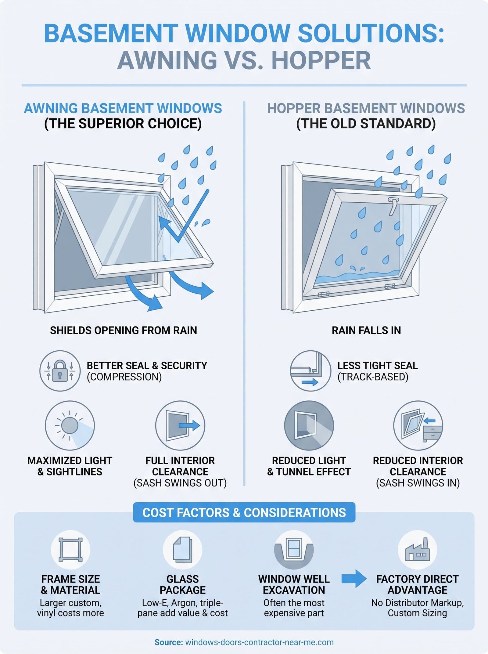 awning basement windows infographic