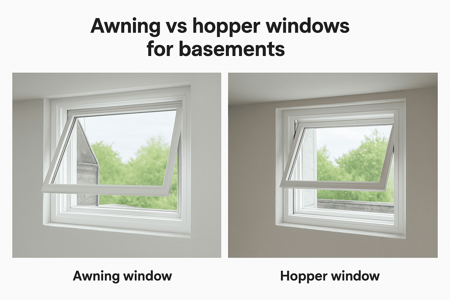 Awning vs hopper windows for basements
