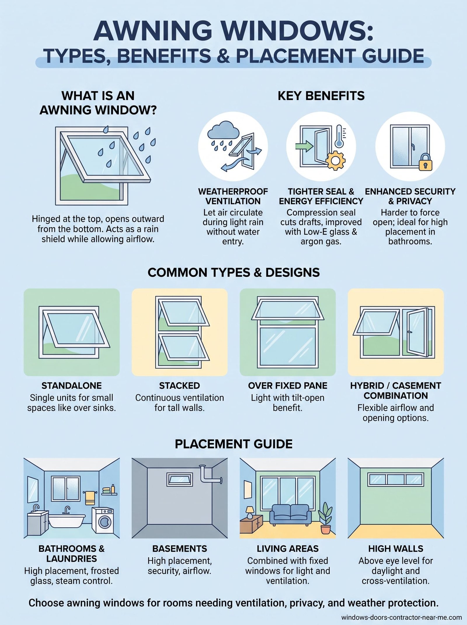 awning window styles infographic