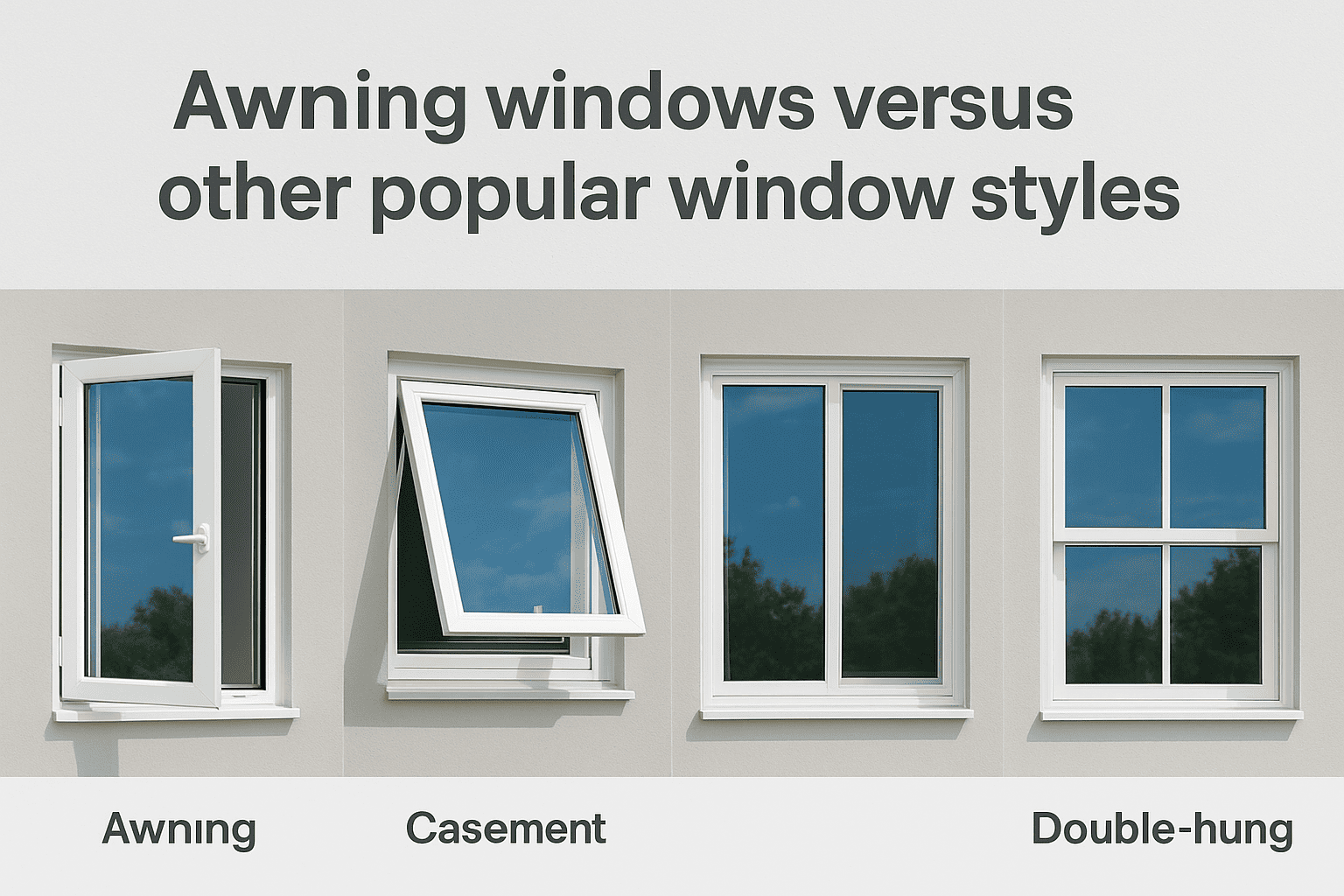 Awning windows versus other popular window styles