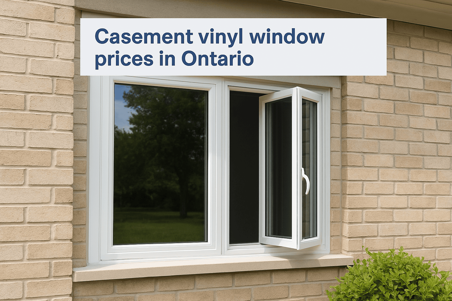 Casement vinyl window prices in Ontario