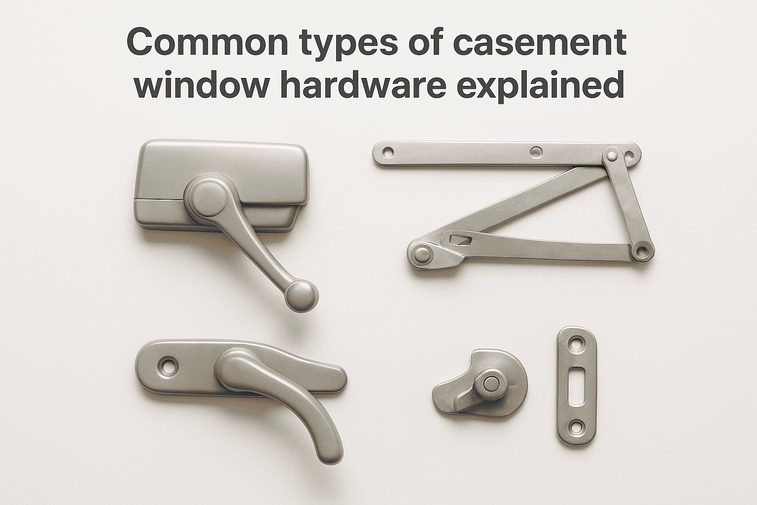 Common types of casement window hardware explained