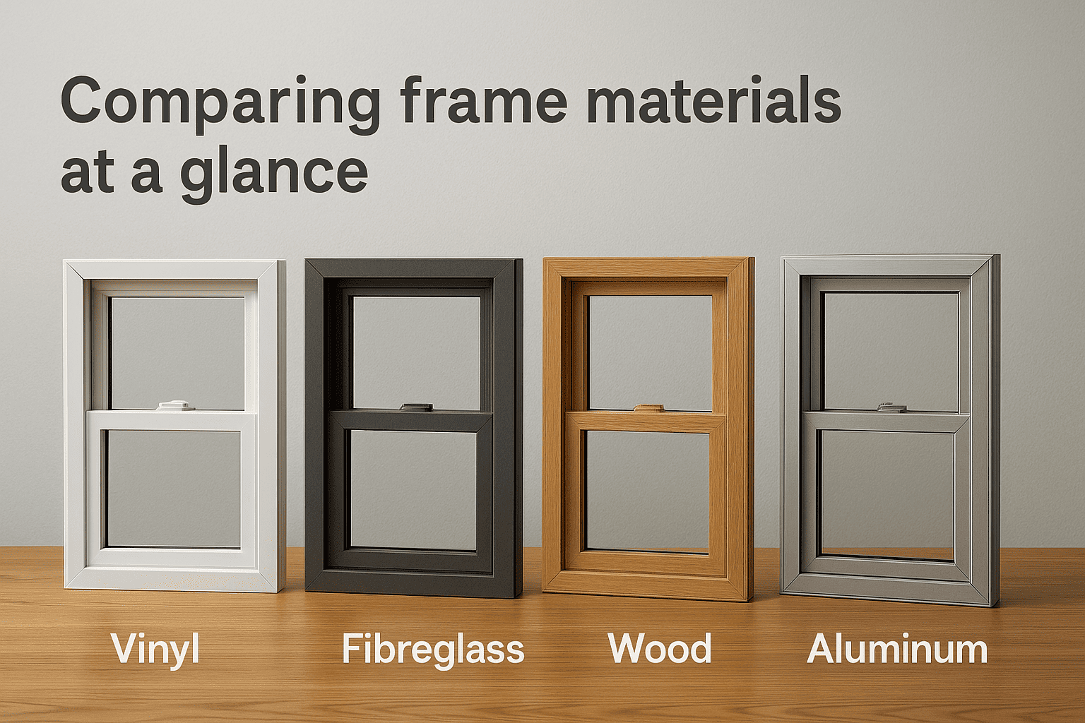 Comparing frame materials at a glance