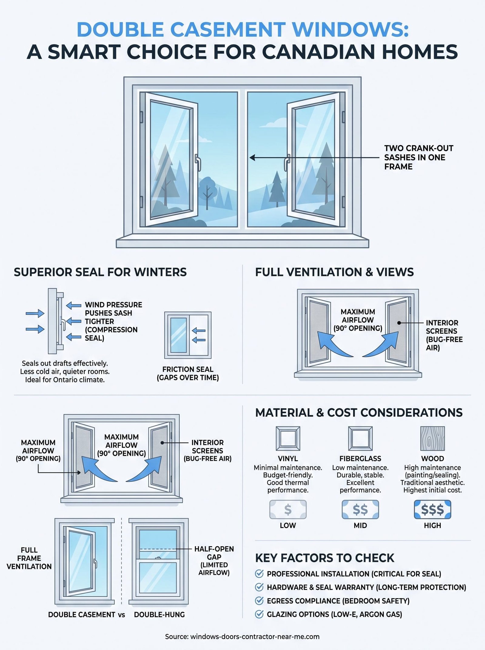 double casement windows infographic