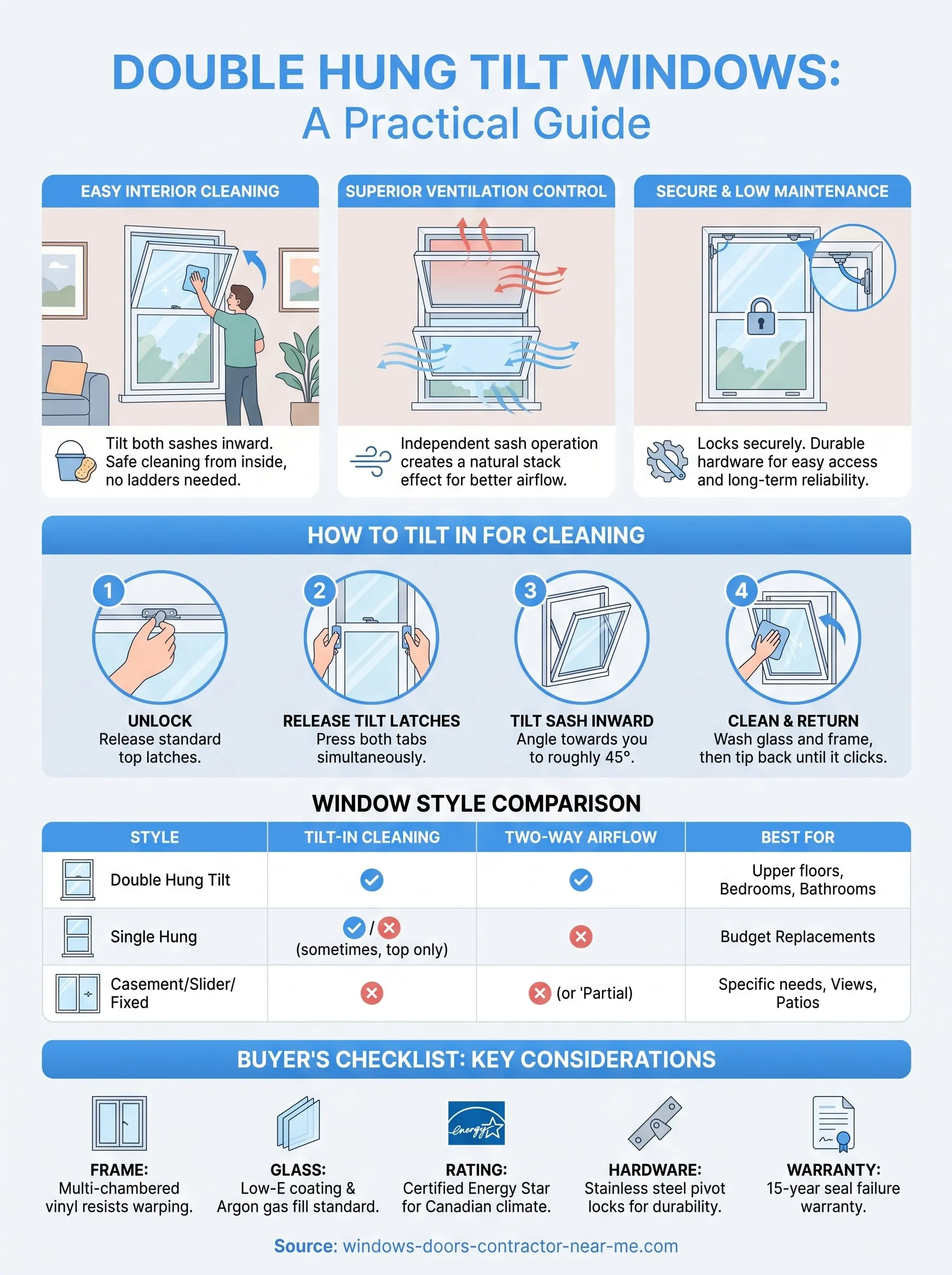 double hung tilt windows infographic