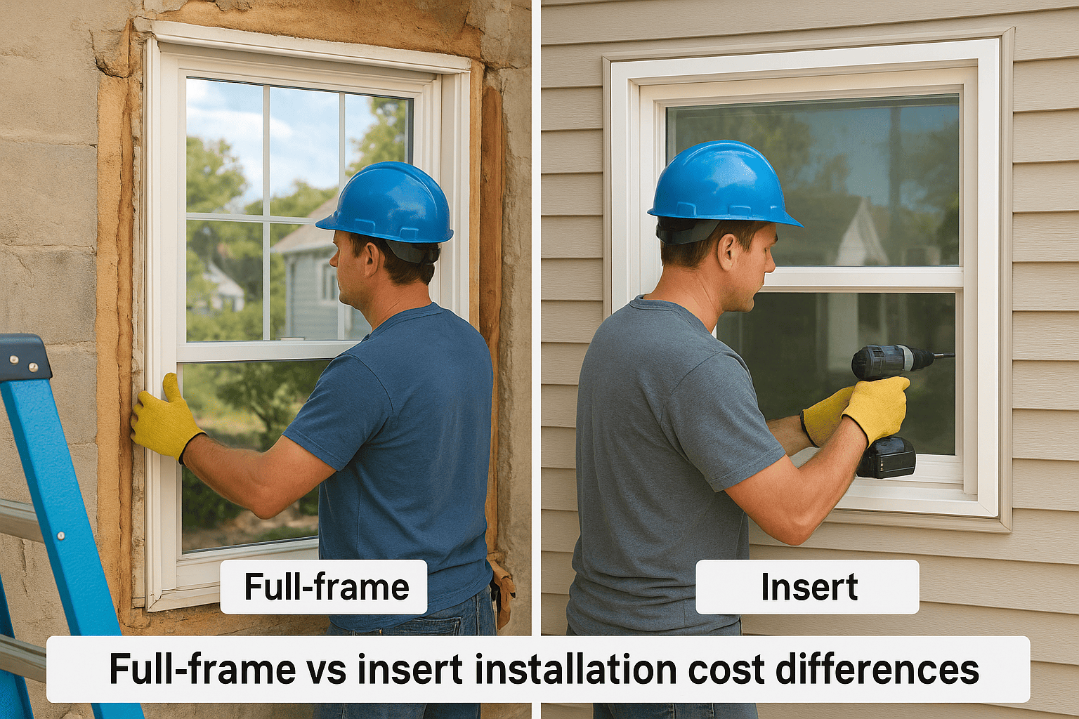 Full-frame vs insert installation cost differences