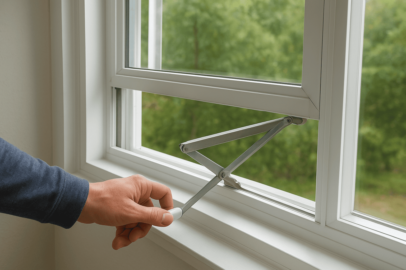 How casement windows open and seal