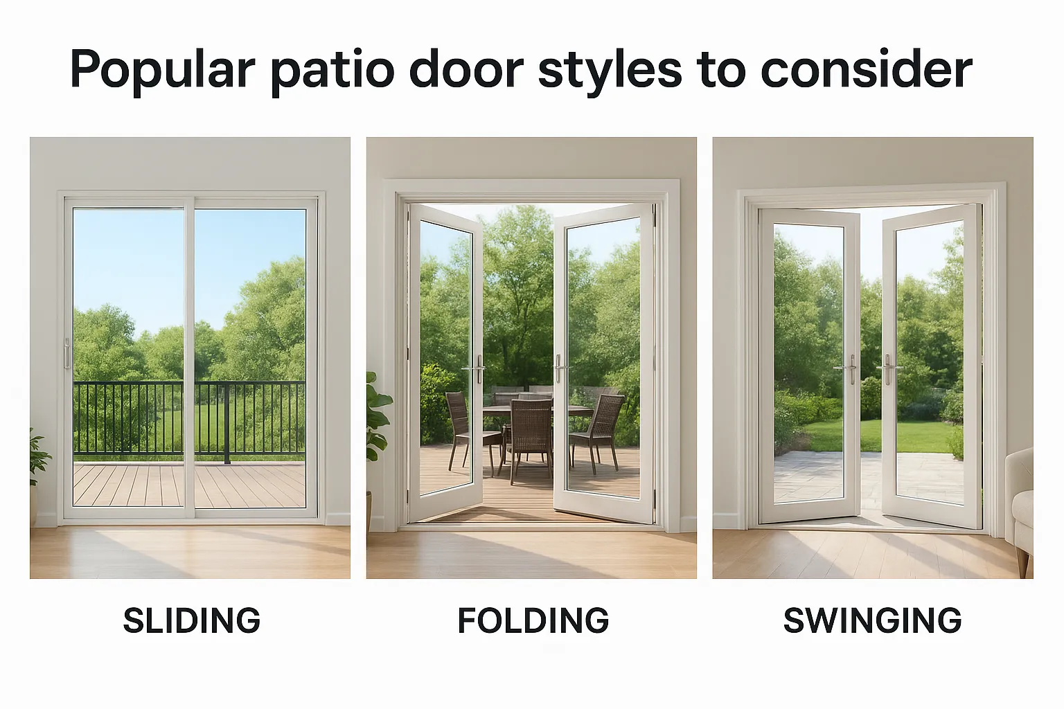 Popular patio door styles to consider