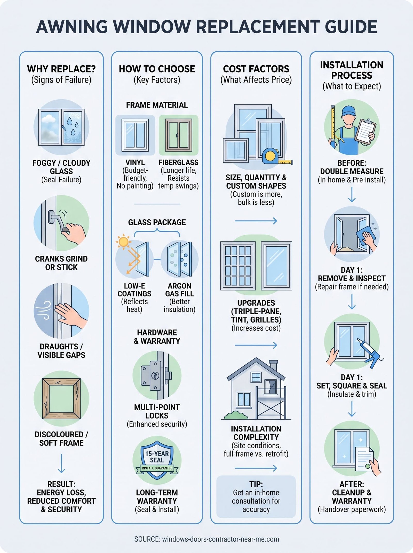 replacement awning windows infographic