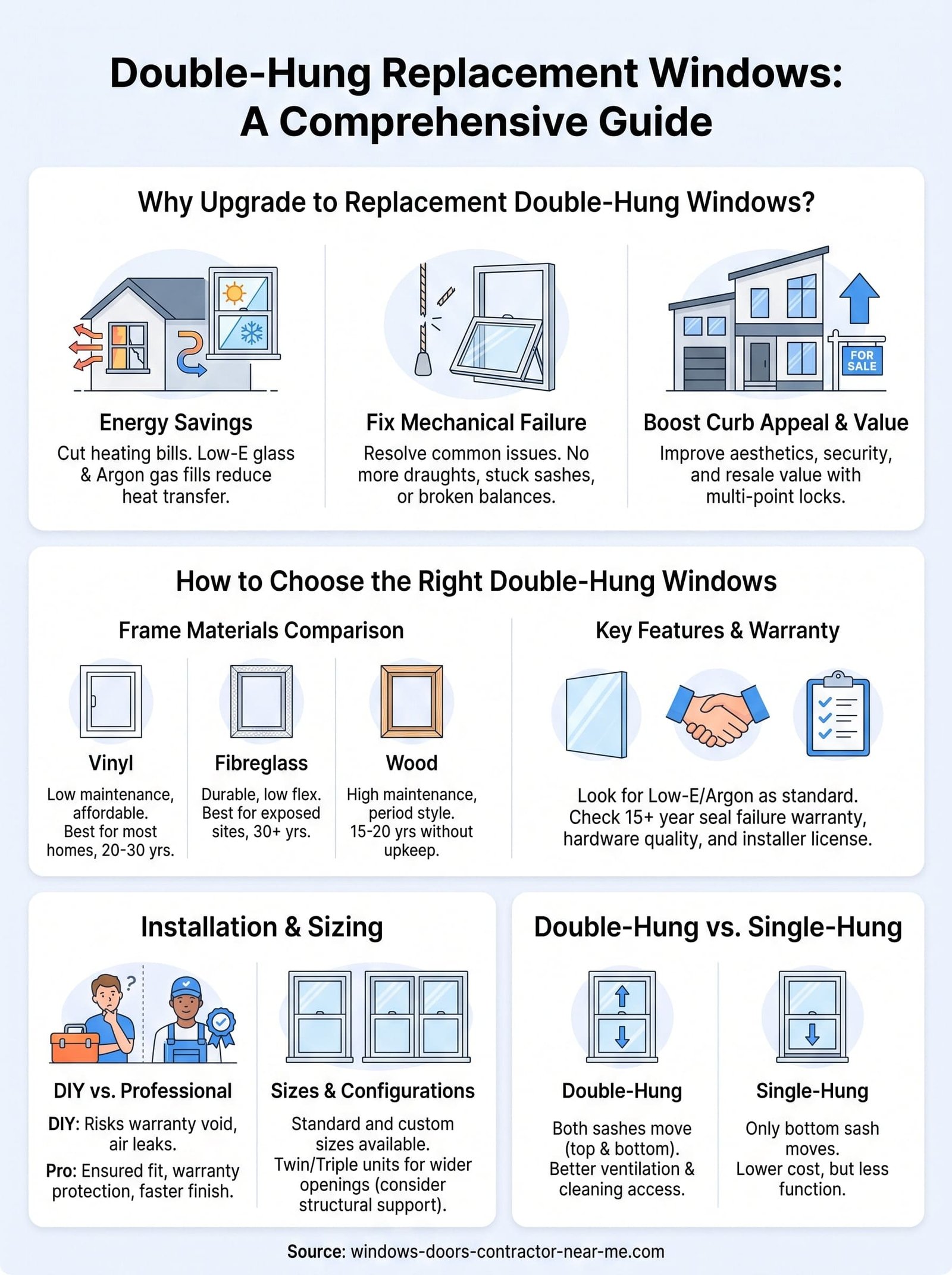 replacement windows double hung infographic