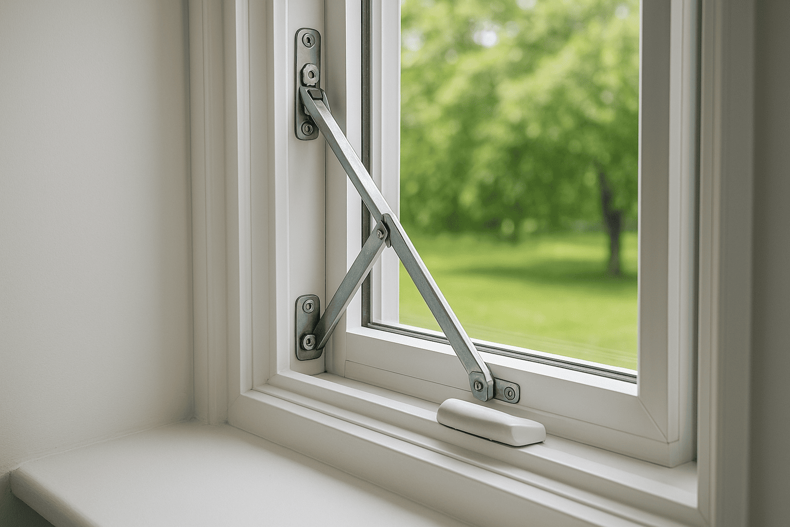 The hinge and hardware setup