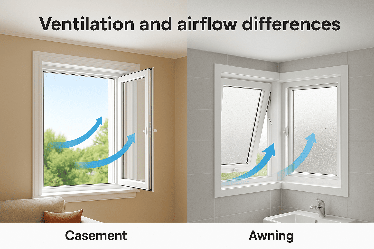 Ventilation and airflow differences