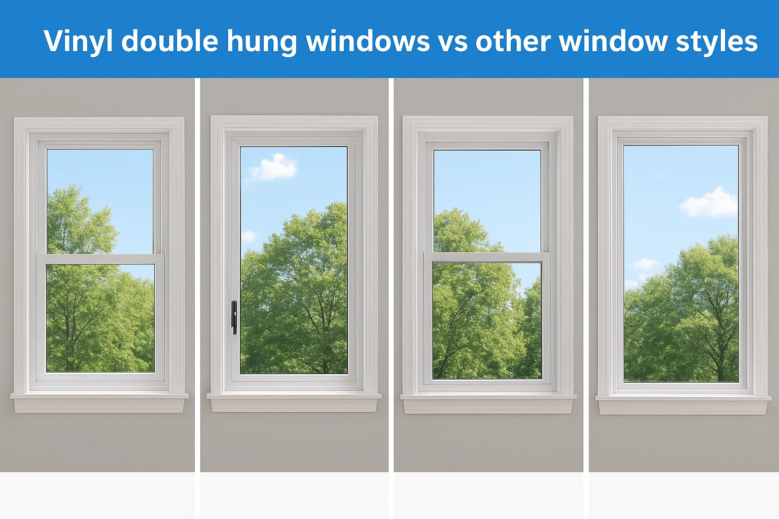 Vinyl double hung windows vs other window styles