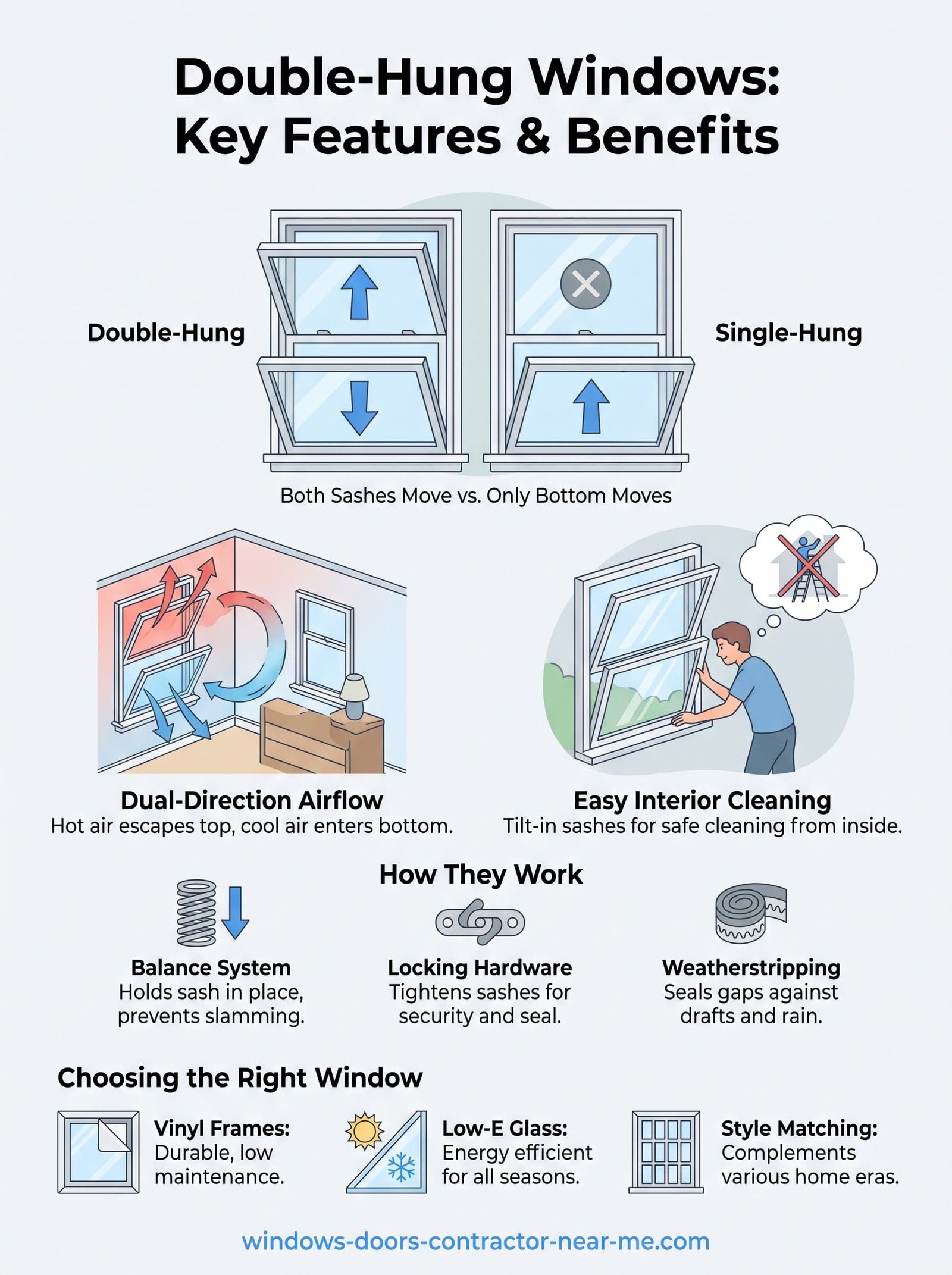 what are double hung windows infographic